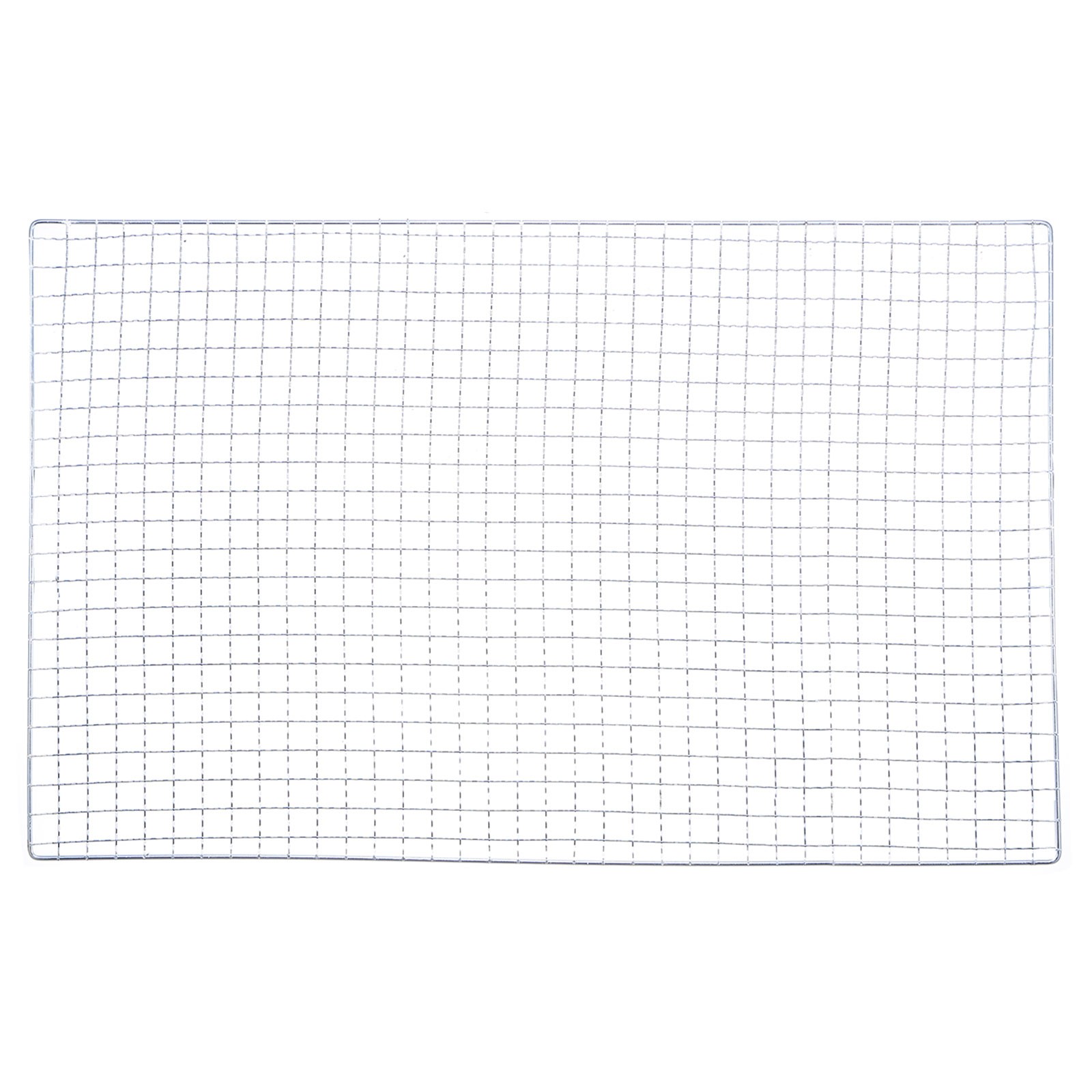 2pcs Square BBQ Grill Net 11.8"x23.6" Galvanized Iron Barbecue Mesh Mat