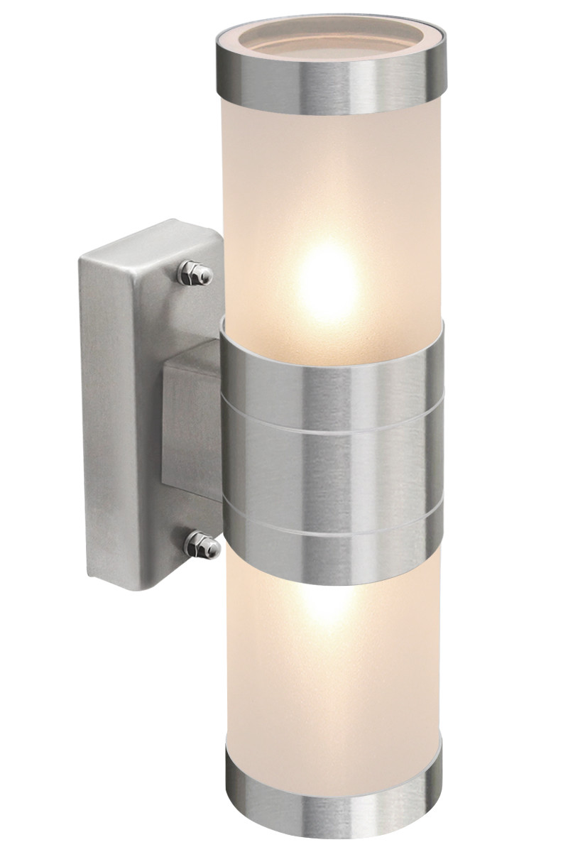 Outdoor Up / Down Stainless Steel Wall Light Frosted Glass Cover IP44 ZLC017