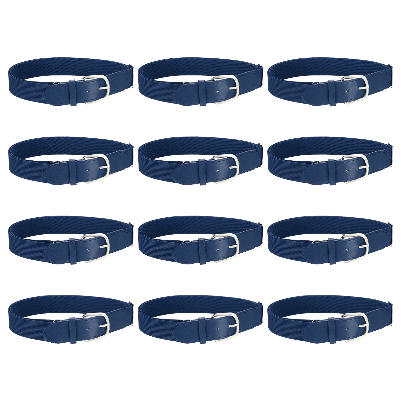 Baseball Belt Softball Belt Fit for Youth- (12 Pack, Navy Blue)
