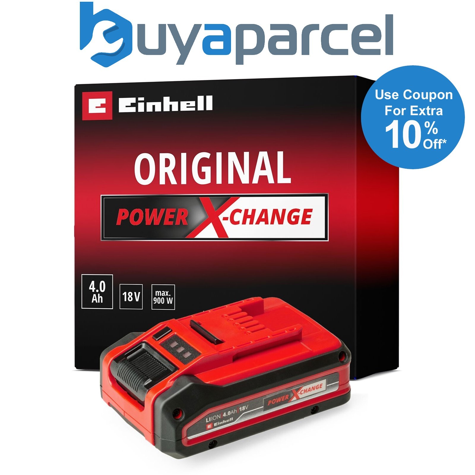 Einhell Professional 4.0ah PLUS 18v Battery Slimline Dust Resistant LED PXC