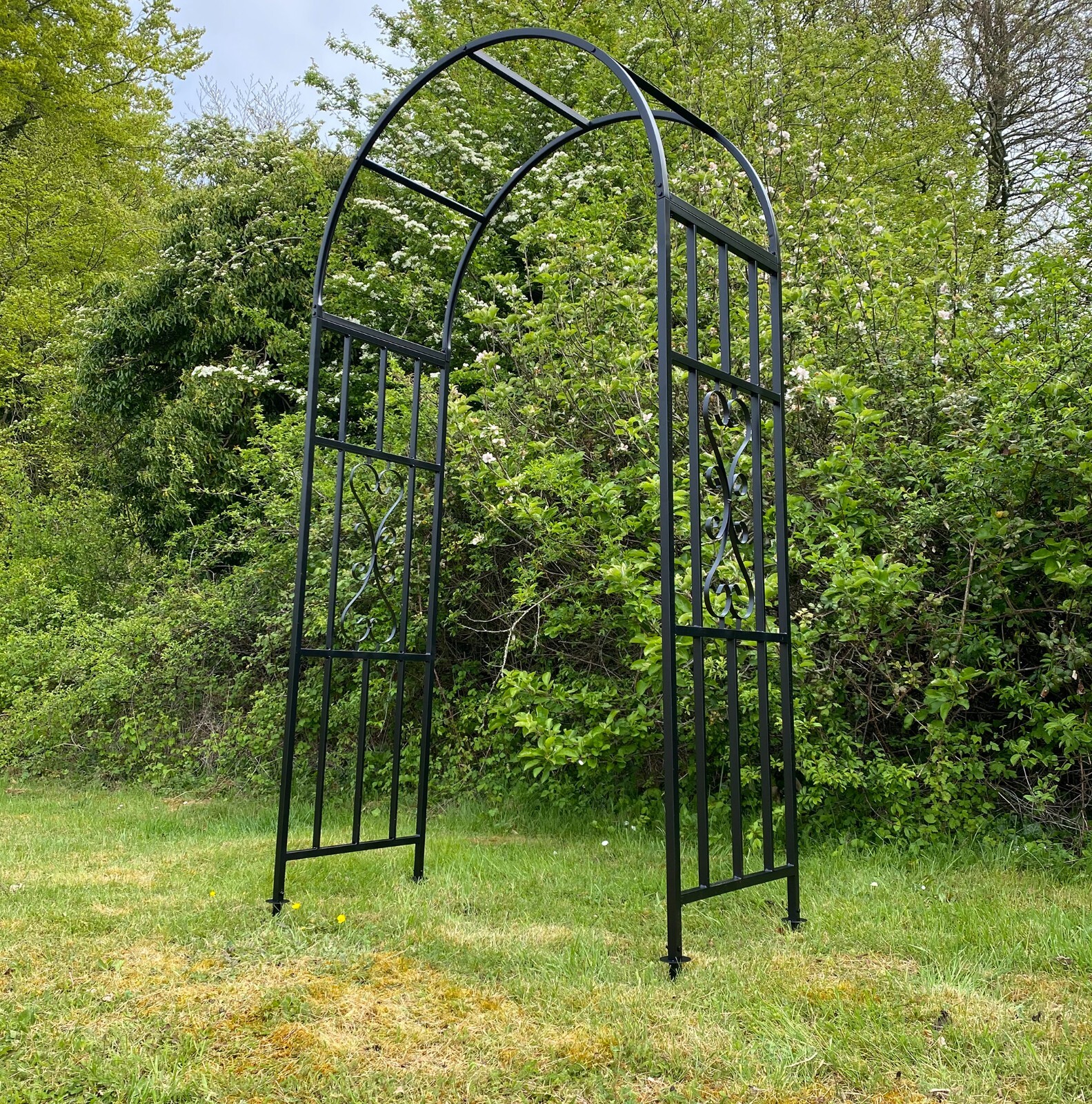Metal Garden Arch Arches Arbours Rose Climbing Plant Support Trellis Frame