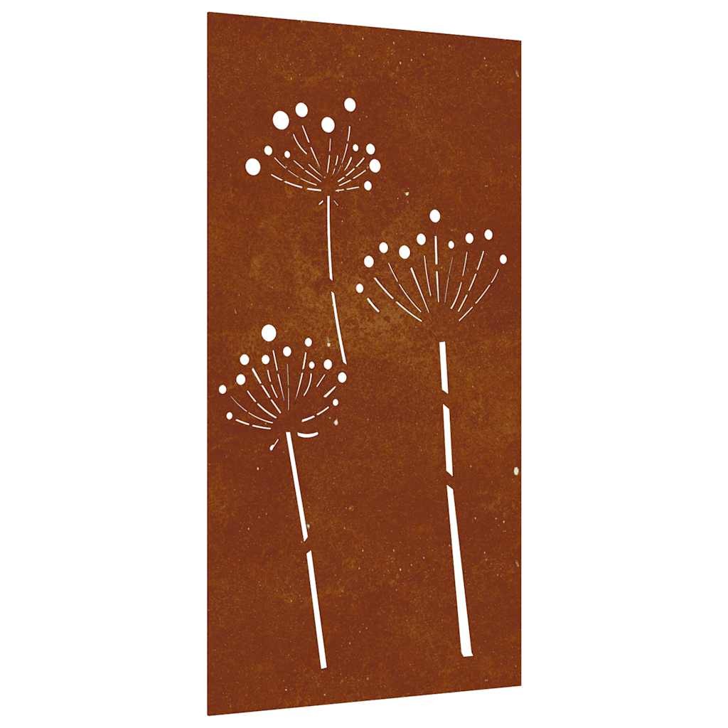 Garden Wall Decoration Art Decor Corten Steel Flower Design vidaXL