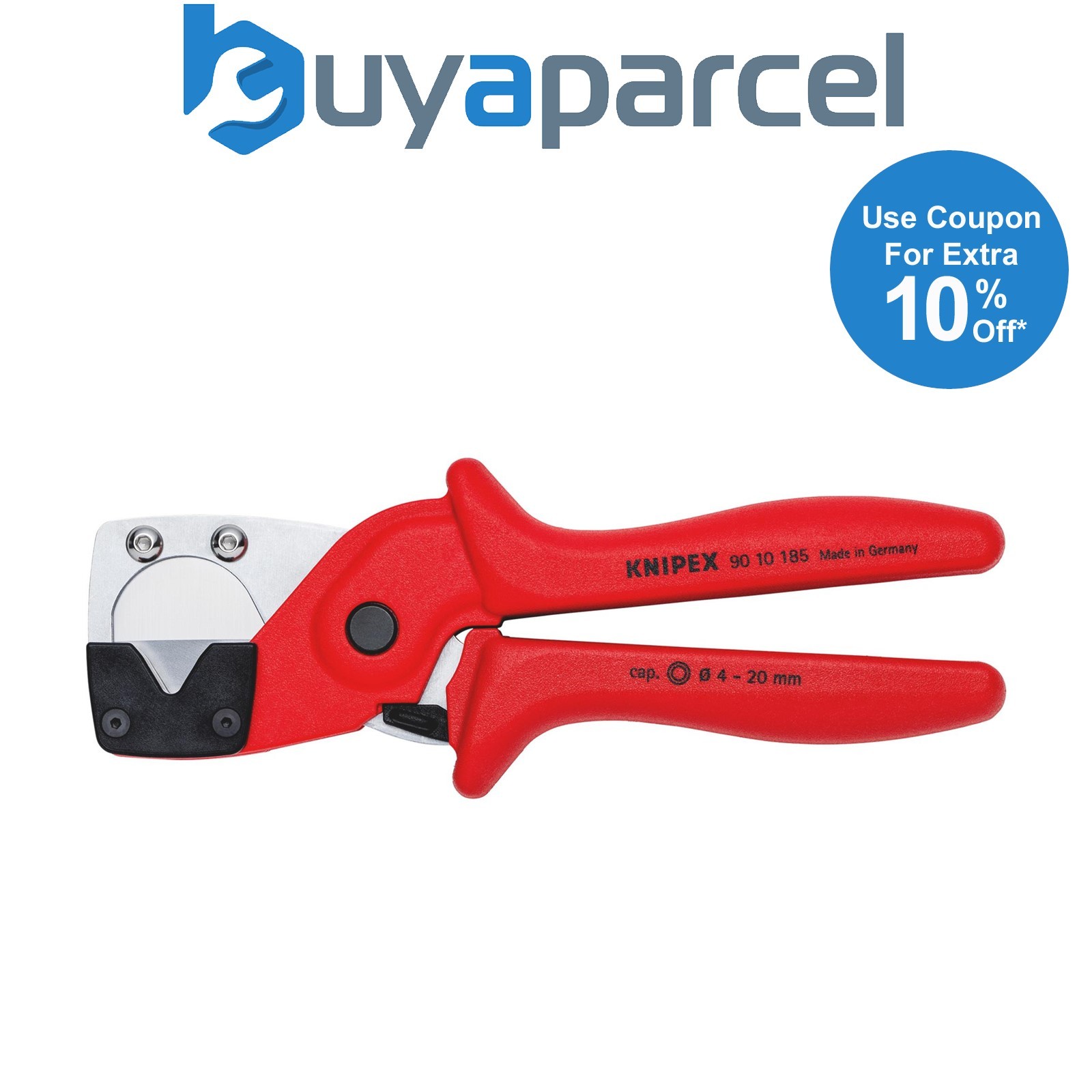 Draper 26071 KNIPEX 90 10 185 SB Pipe Cutter For Multilayer And Pneumatic Hoses,