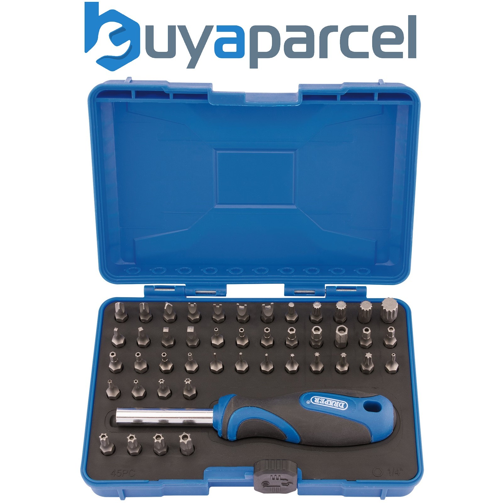 Draper 82399 Security Screwdriver Bit and Driver Set (45 Piece)