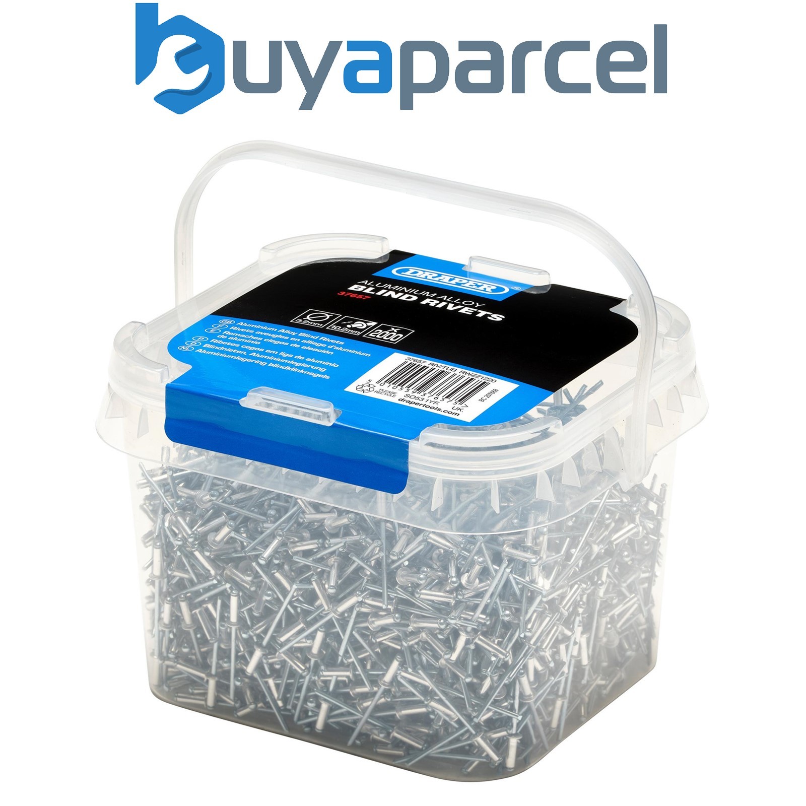 Draper 37657 Blind Rivets, 3.2 x 10.2mm (Tub of 2000)