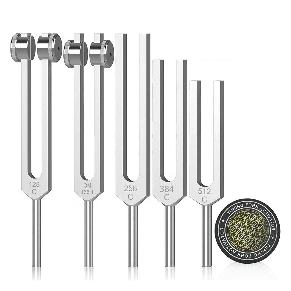 3X(Tuning Forks for Healing Set 128Hz,136Hz,256Hz, 384Hz ,512HZ & Hockey1240