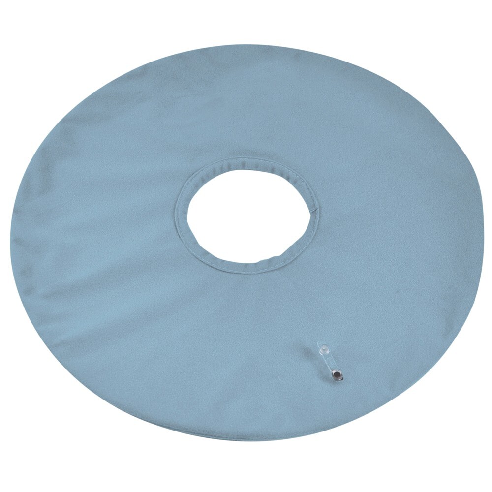 Inflatable Pressure Relief Ring Cushion - Blue Soft Fitted Cover - 400mm Dia