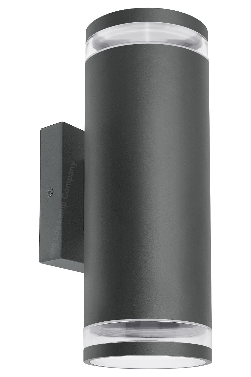 Modern Black Greyish Up Down Double Wall Light GU10 Outdoor Garden Light ZLC343B
