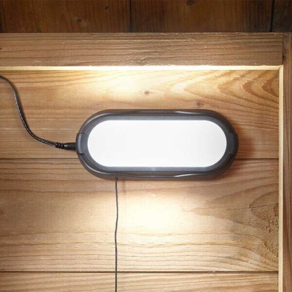 Solar Security LED Light Hanging White Garden Outdoor Lamp Shed Garage Recharge
