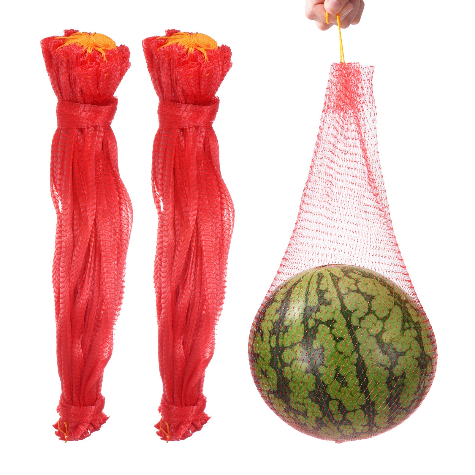 100 Pcs Watermelon Nets - 60cm Melon Hammock Apply to Garden(33lbs, Red)