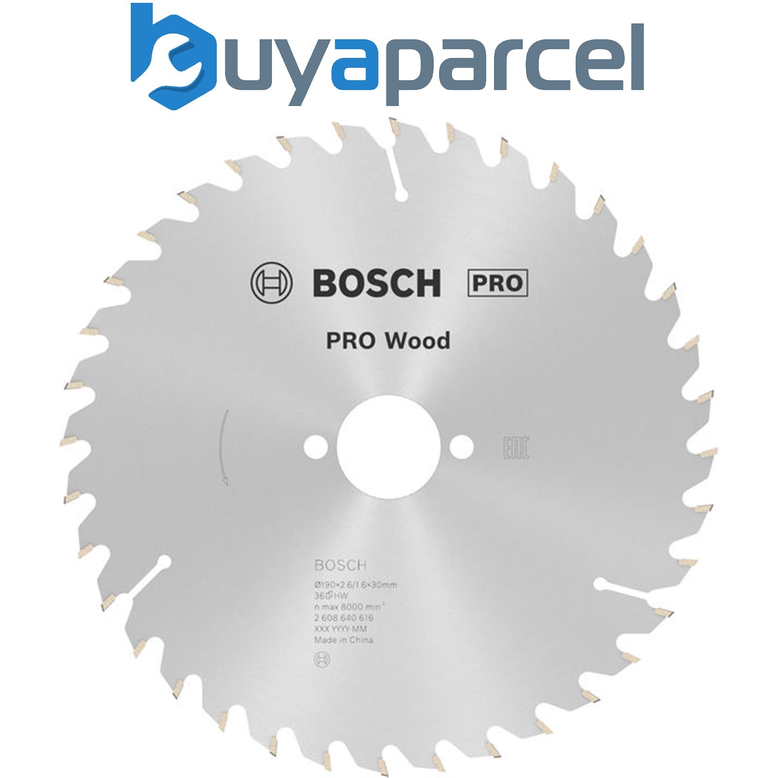 Bosch PRO Wood Circular Saw Blade 190 x 2.6 x 30 mm T36 2608640616