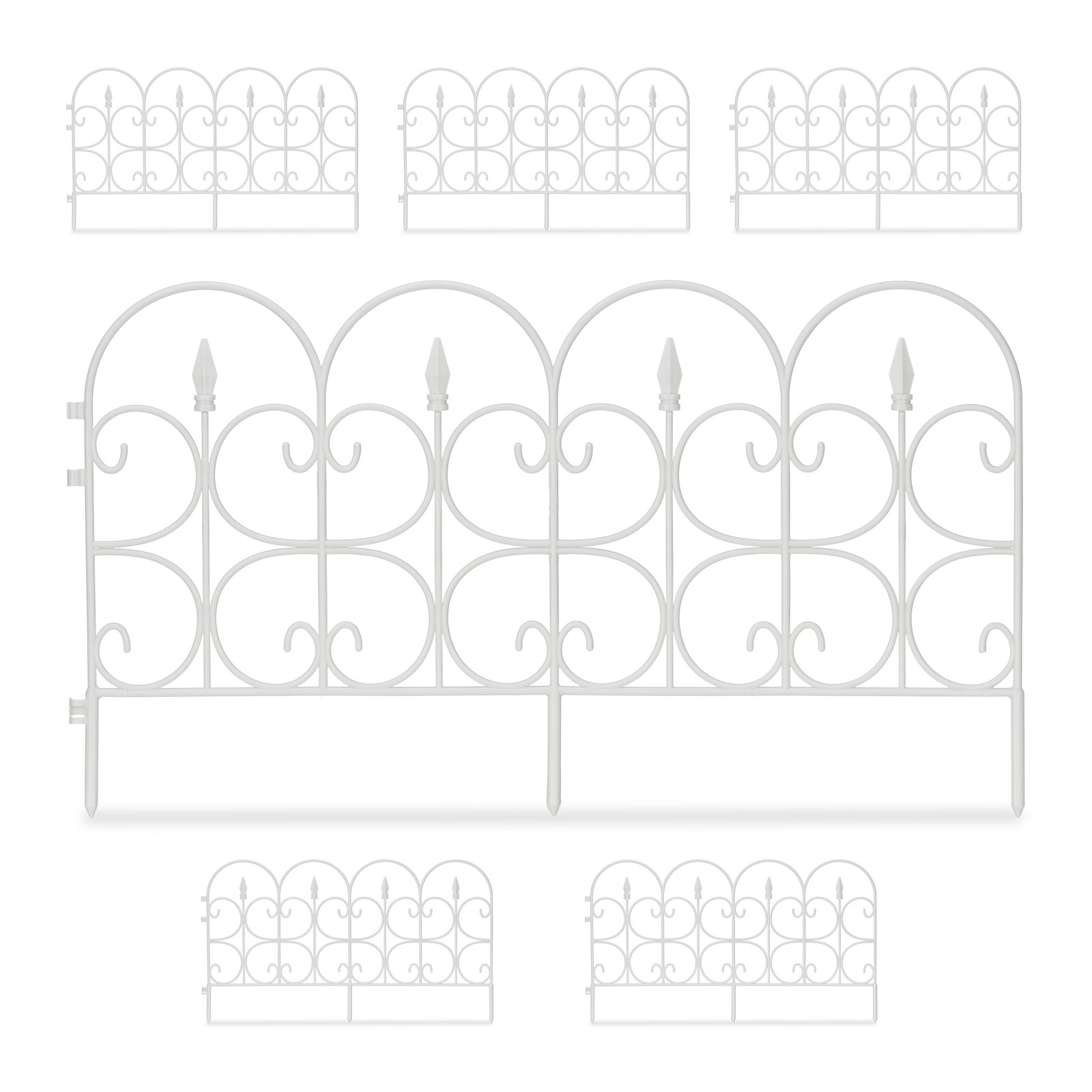 Flowerbed fence Decorative Lawn Barrier Expandable Weatherproof Lightweight
