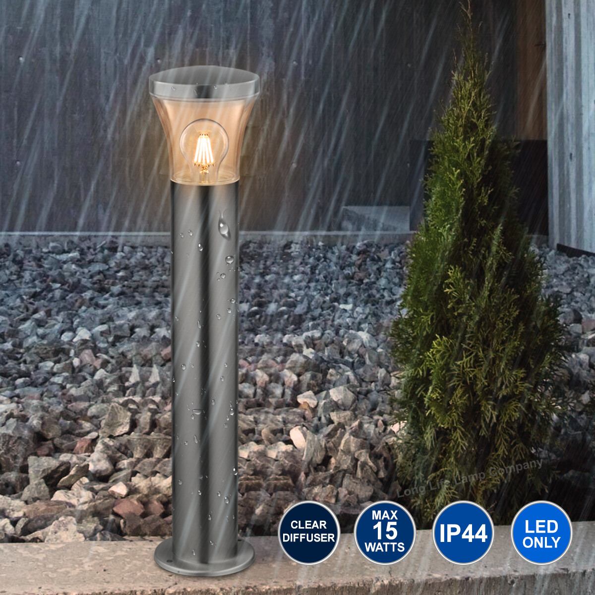 Modern Stainless Steel Garden Bollard Lamp Post Outdoor Pathway Light ZLC310