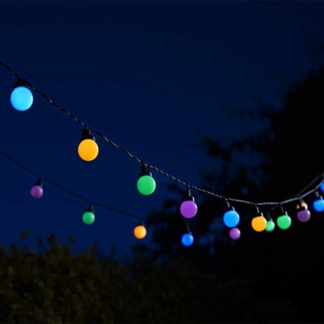 Solar LED String Lights Multicoloured White Outdoor Garden Lighting Fairy 435cm