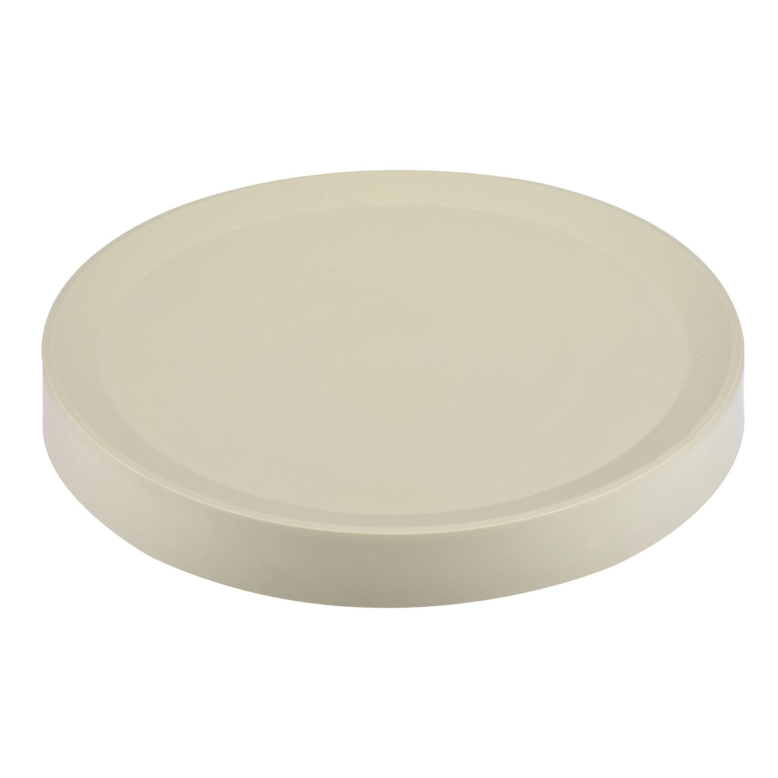 13" Plant Pallet with Invisible Wheels Round Plastic Flowerpot, Beige