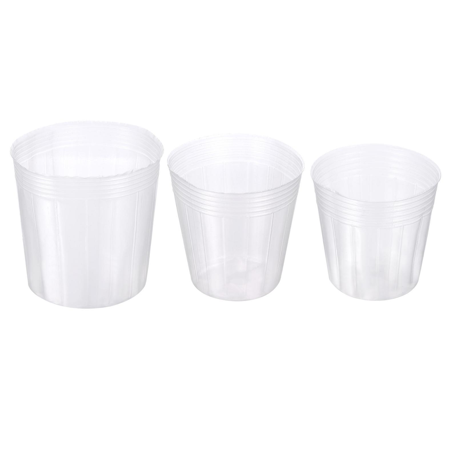 36pcs 3'' 3.8'' 5'' Plastic Plant Nursery Pots Flower Starting Container, Clear