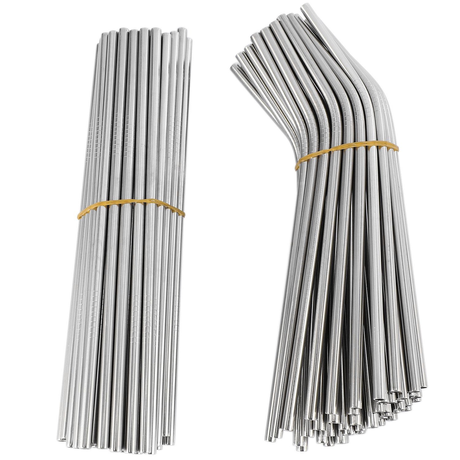100pcs Metal Straws Can Be Reused 304 Stainless Steel Drinking Water Pipes8707