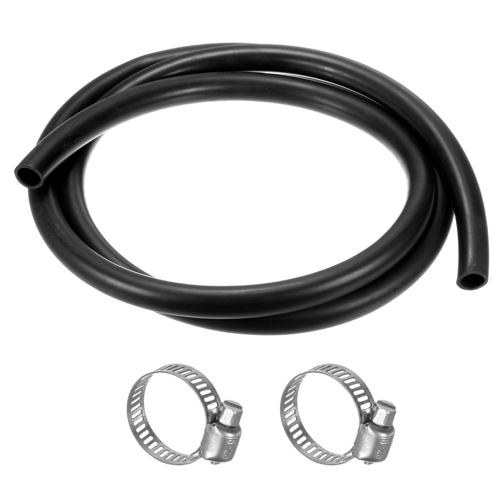 Lubricating Oil Hoses, 16mm x 21mm 6.56FT Rubber Tubing with 4pcs Clamps