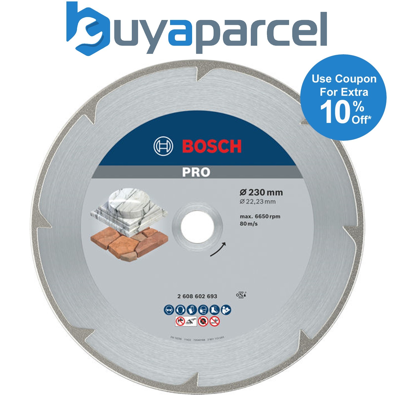 Bosch Diamond cutting discs PRO Marble Diamond Disc 230 x 22.23 mm 2608602693
