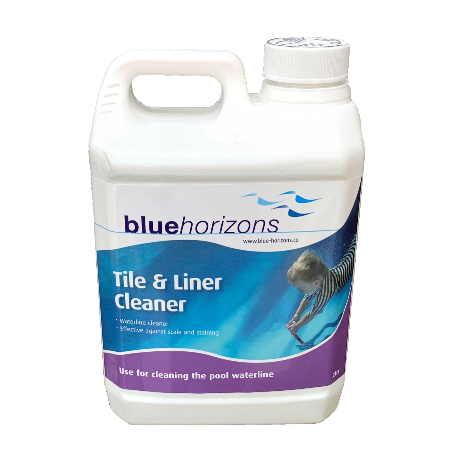 Blue Horizons Swimming Pool Tile and Liner Cleaner 2 Litre Waterline Scum Line