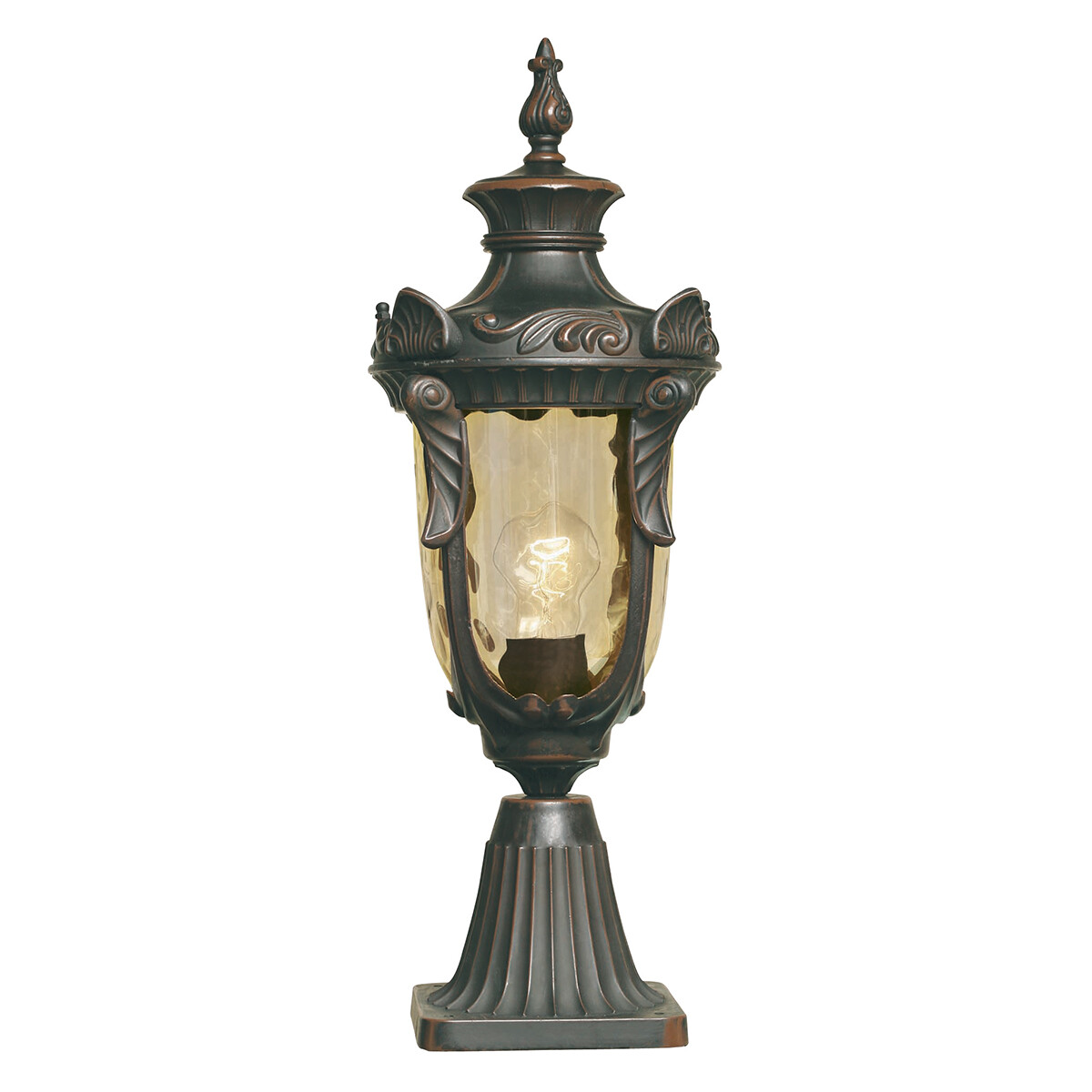 Outdoor IP44 1 Bulb Wall Ground Pedestal Old Bronze LED E27 100W
