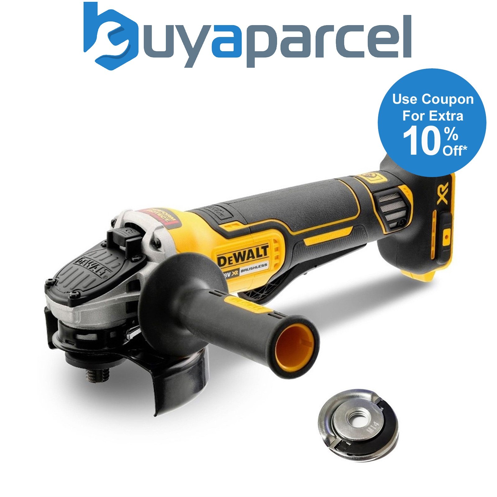 Dewalt DCG406N 18v XR Brushless Cordless 125mm Angle Grinder Paddle Switch +Nut