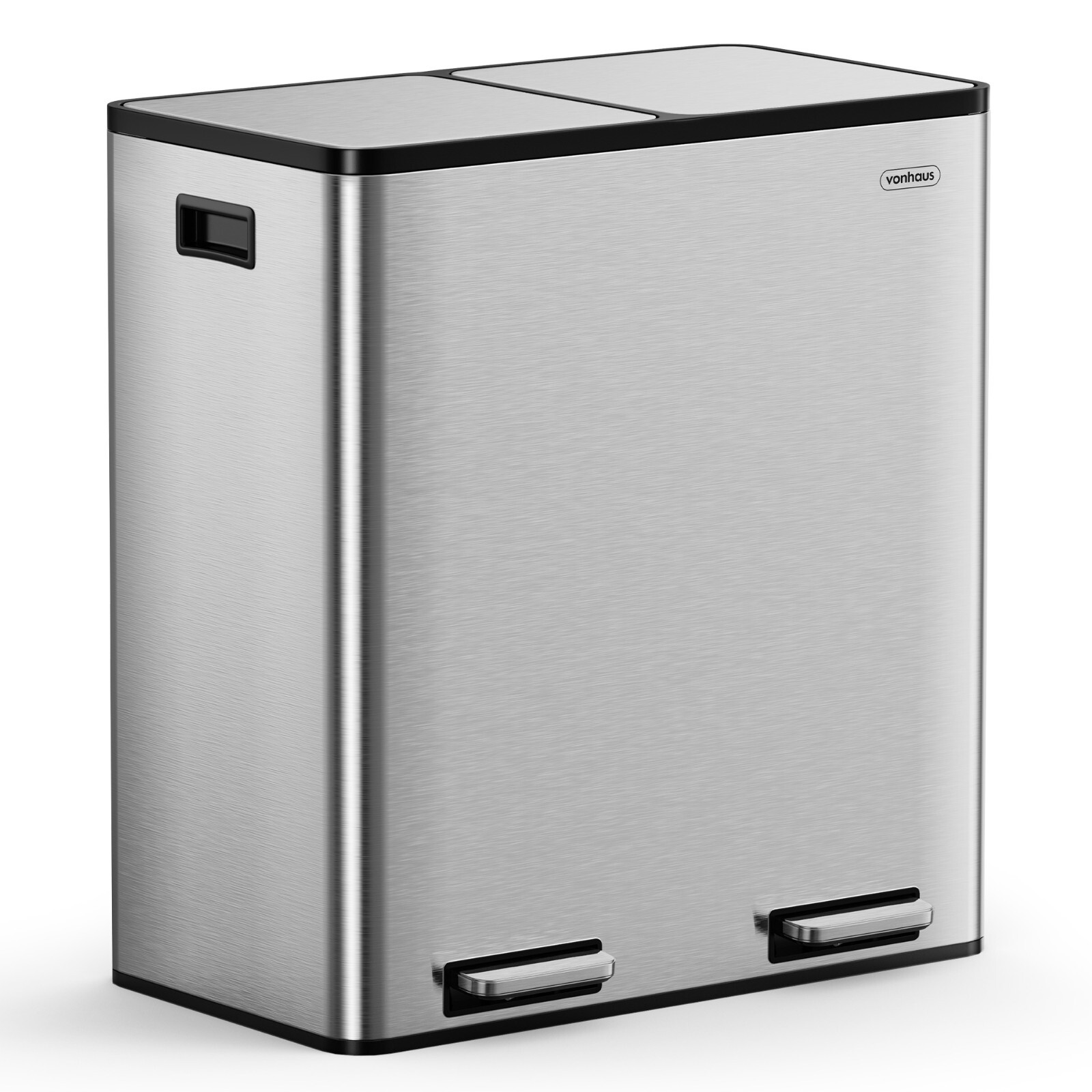 60L Recycling Kitchen Bin with Double Compartments (2 x 30L), VonHaus