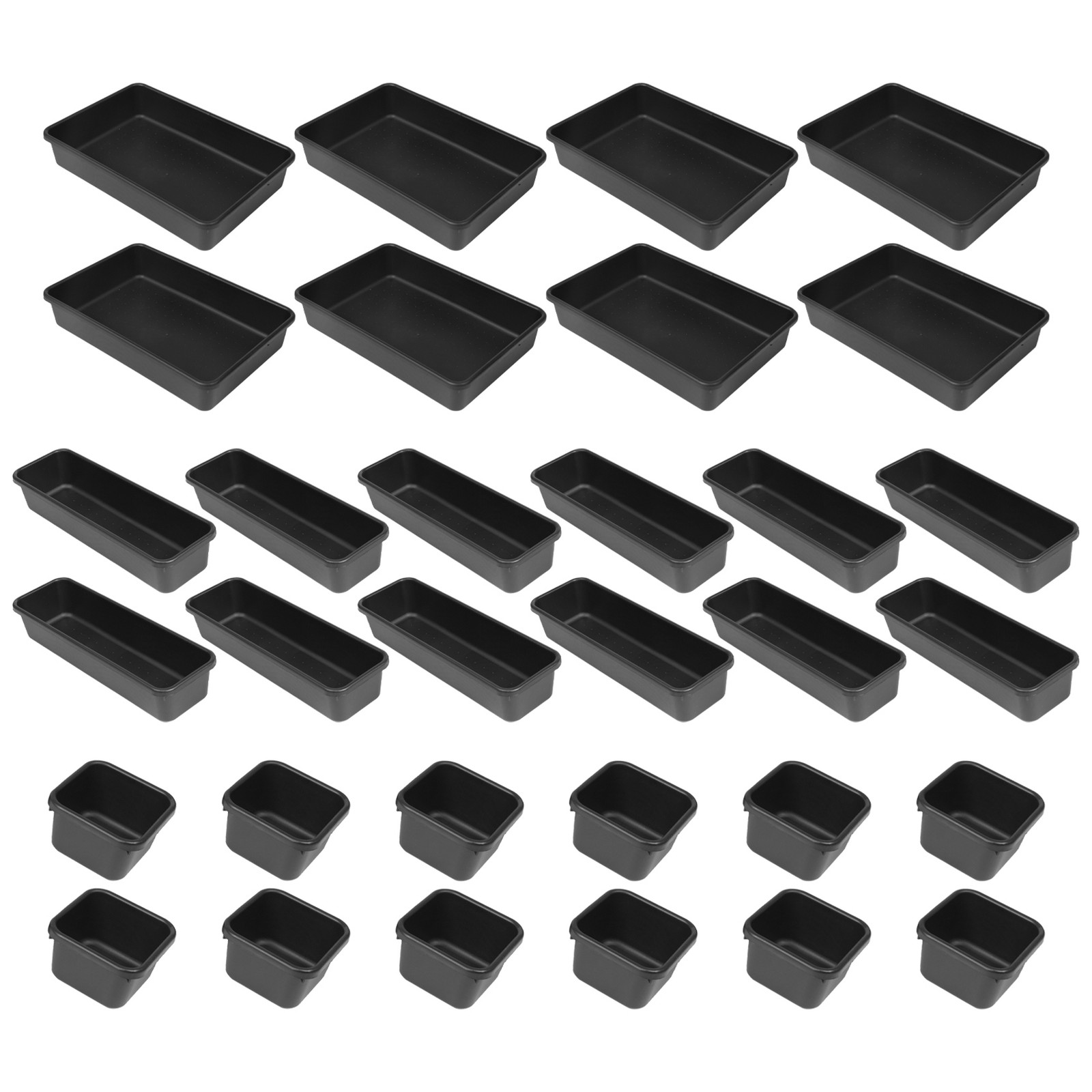 Tool Box Drawer Organizer Bins Desktop Storage Box Black 32 Pack W2E74103