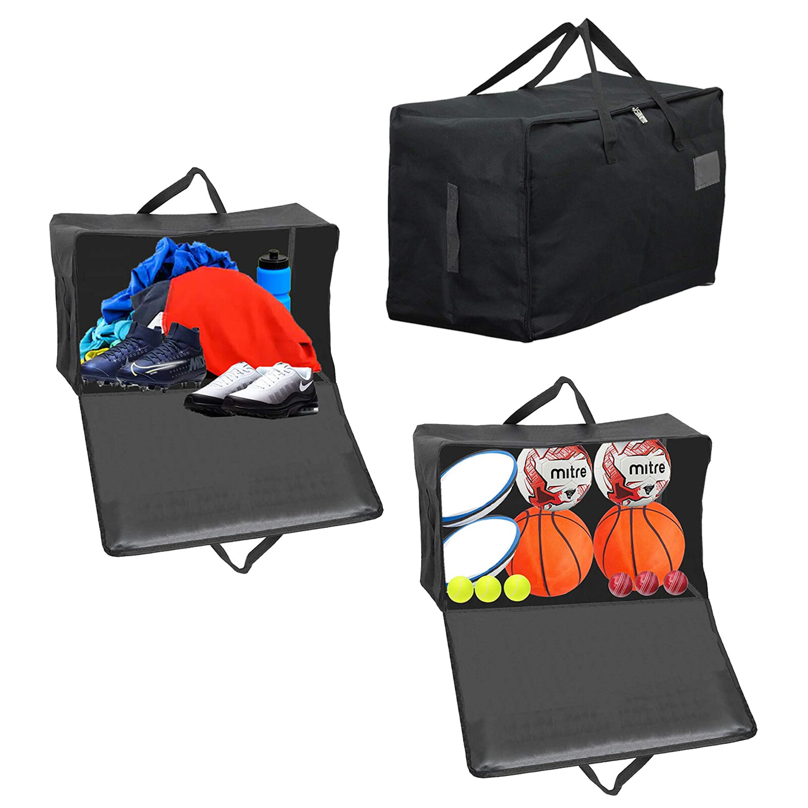 Storage Bag for Sports Kit Football Balls Rugby Hockey Cricket Tennis 100L x 3