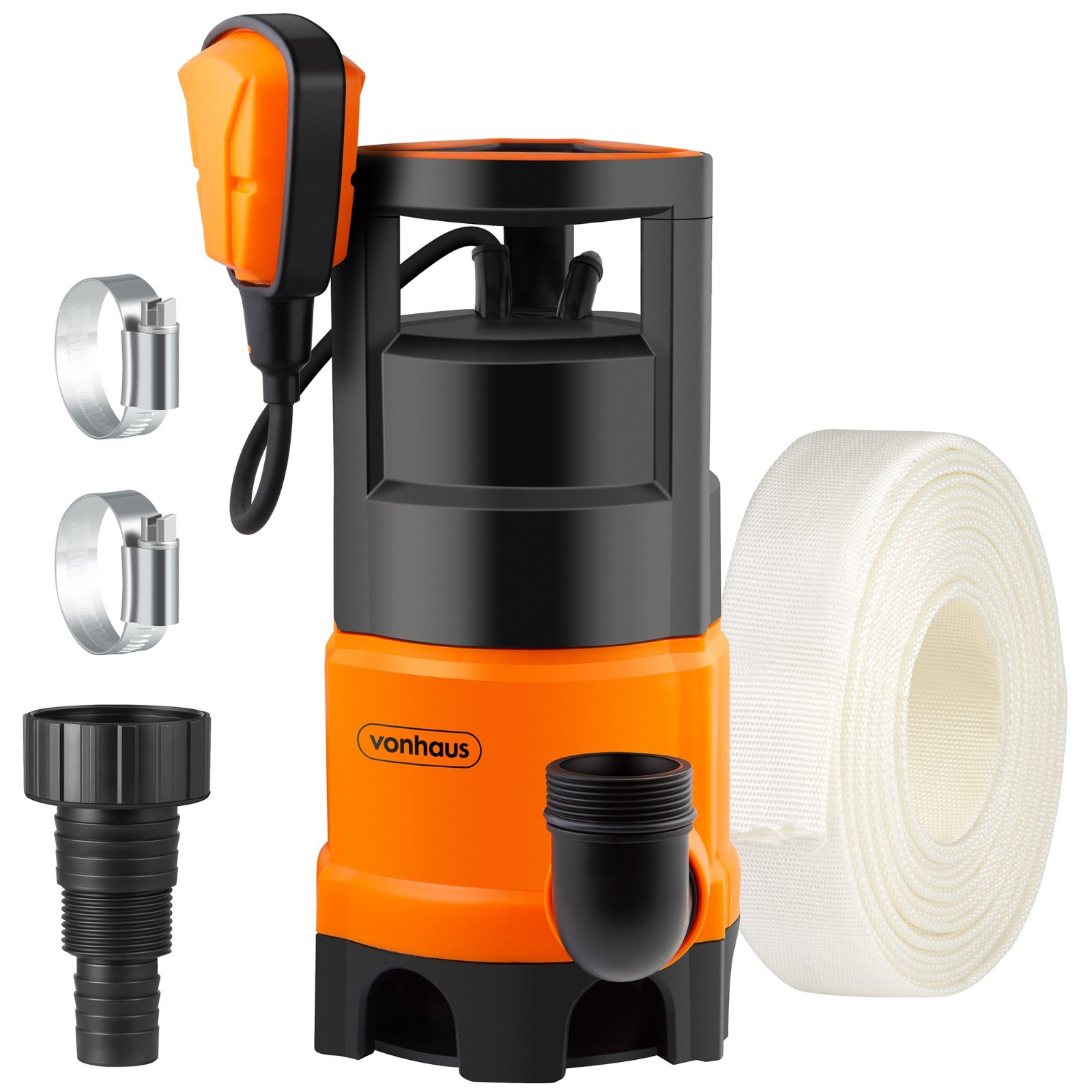 VonHaus Submersible Water Pump with 8m Hose (400W) - with Float Switch