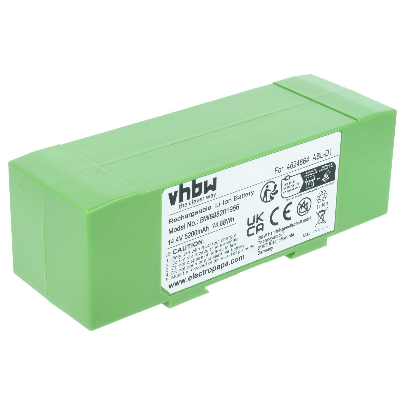 Battery for iRobot Roomba e515040 5150 7150 7550 e5150 e515020 5200mAh 14.4V