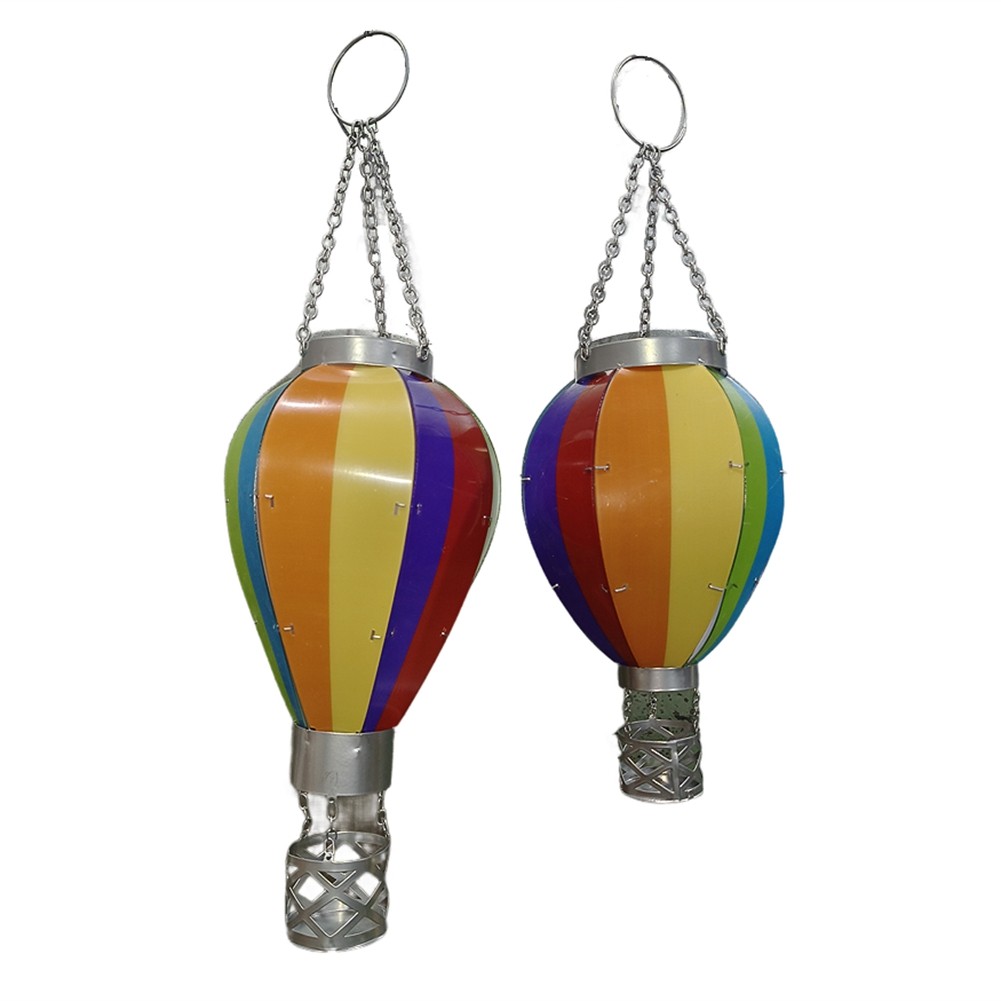 3X(Art & Gift Solar Hot Air Balloon - Hanging Solar-Powered LED Lights, 4757