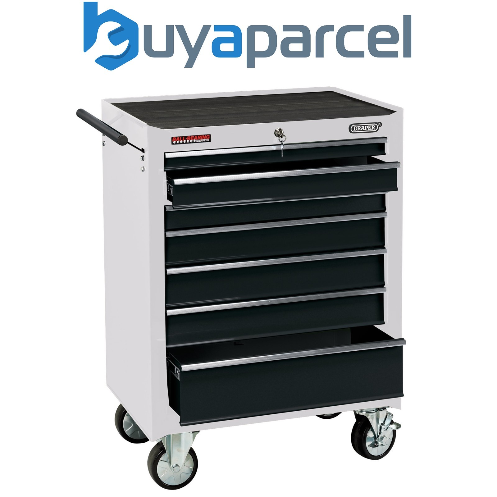 Draper 35744 Roller Tool Cabinet, 7 Drawer, 26", White