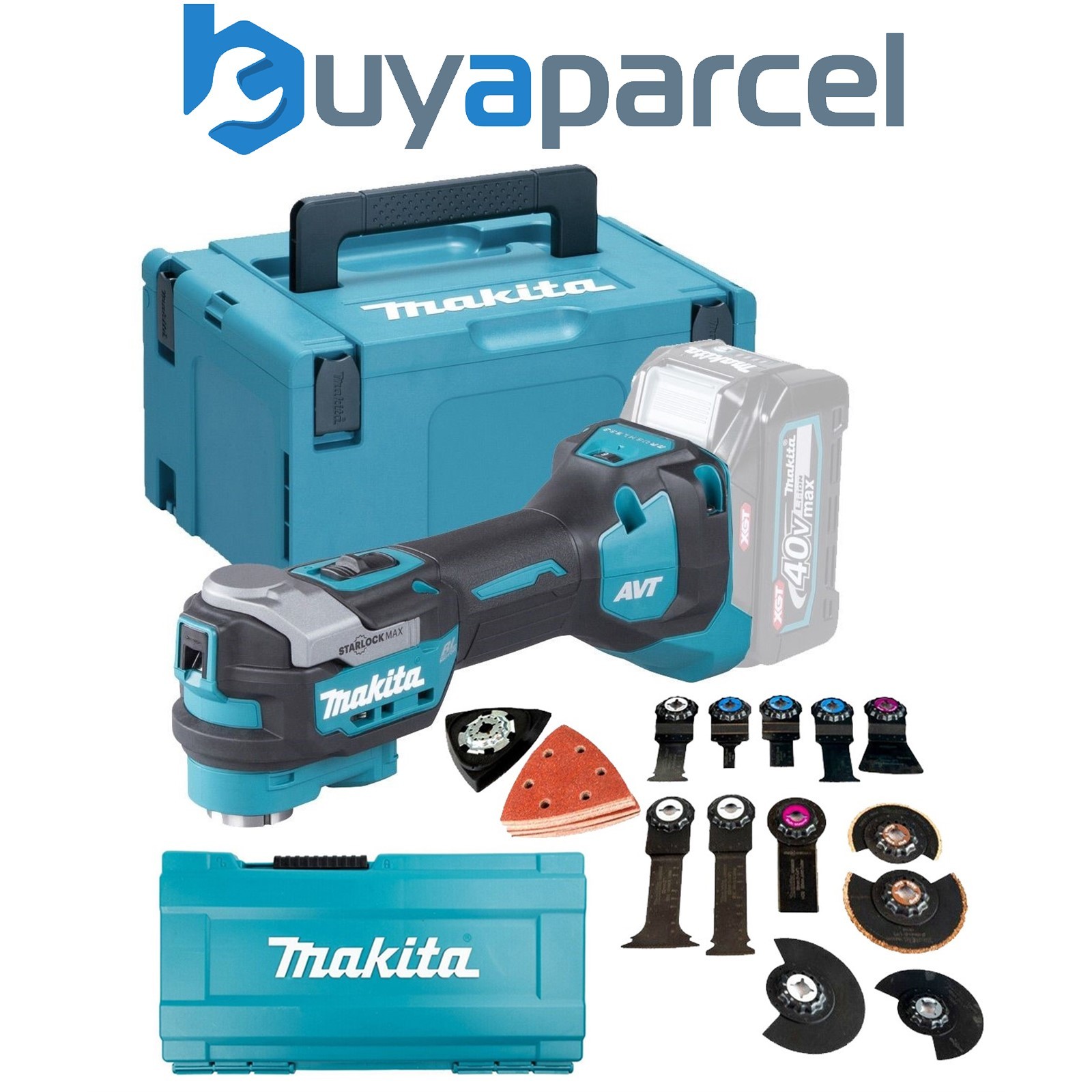 Makita TM001GZ02 40v XGT Brushless Starlock Multi Tool + 44 Piece Accessory Set