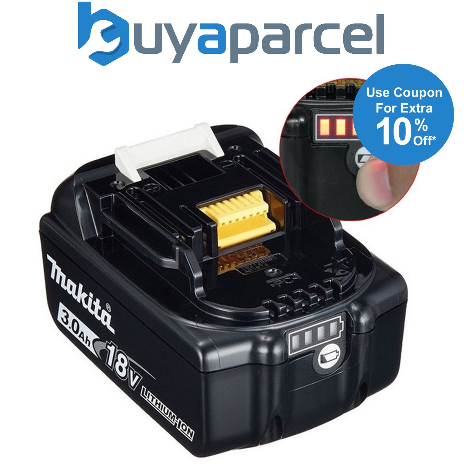 Makita BL1830B 18v 3.0ah Lithium Ion Battery with Indicator BL1830 Genuine UK