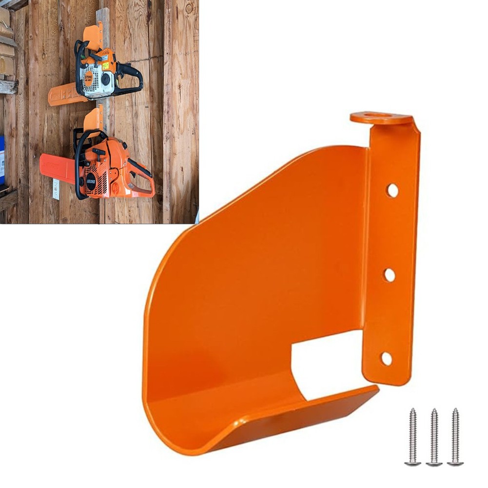 Chainsaw Hanger Holder Heavy Steel Powder Coated Orange Coating,6558