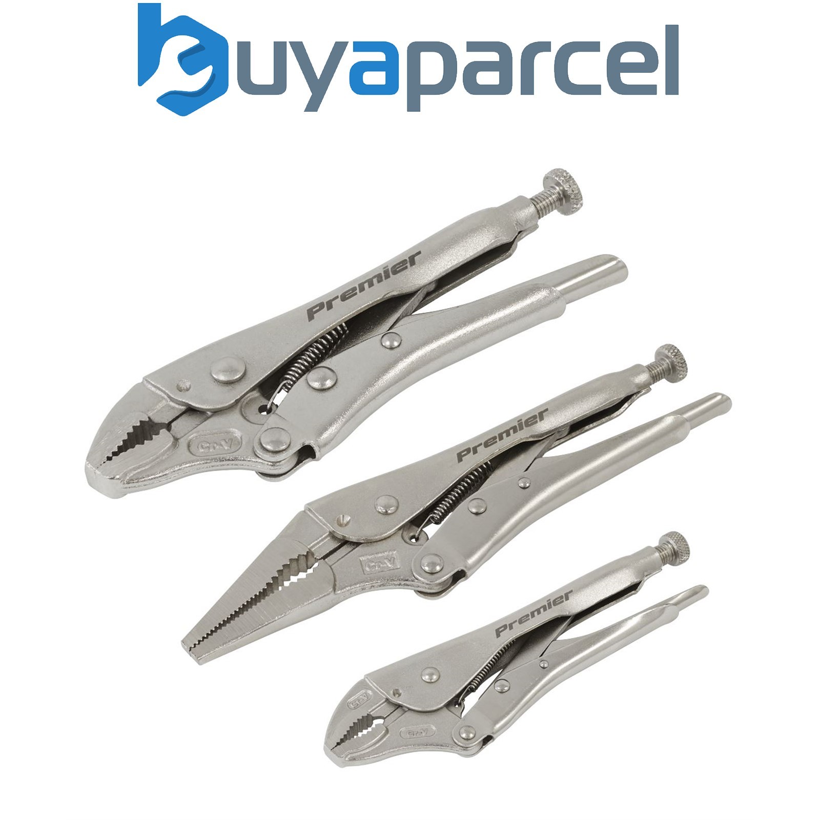 Sealey AK6876 Premier Locking Pliers Set 3pc