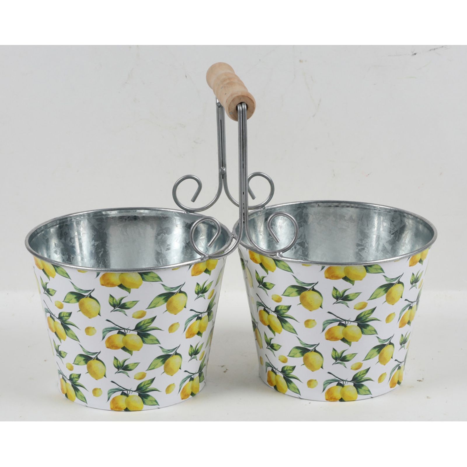 6x Pflanztopf-Doppel Flowerpot Planter Provence – Metal 2x Ø 13 x H 10 CM