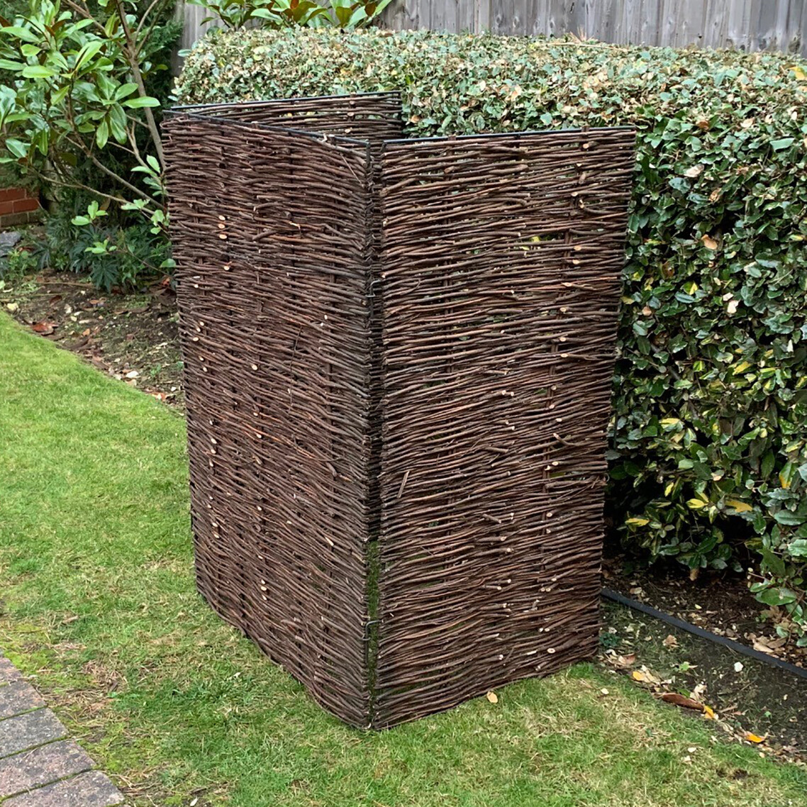 Wheelie Bin Screens Single Double Triple Garden Stores Willow Rattan Screening