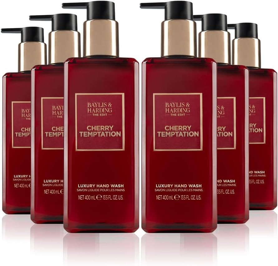 Baylis & Harding The Edit Cherry Temptation Hand Wash, 400 ml (Pack of 6) - Veg