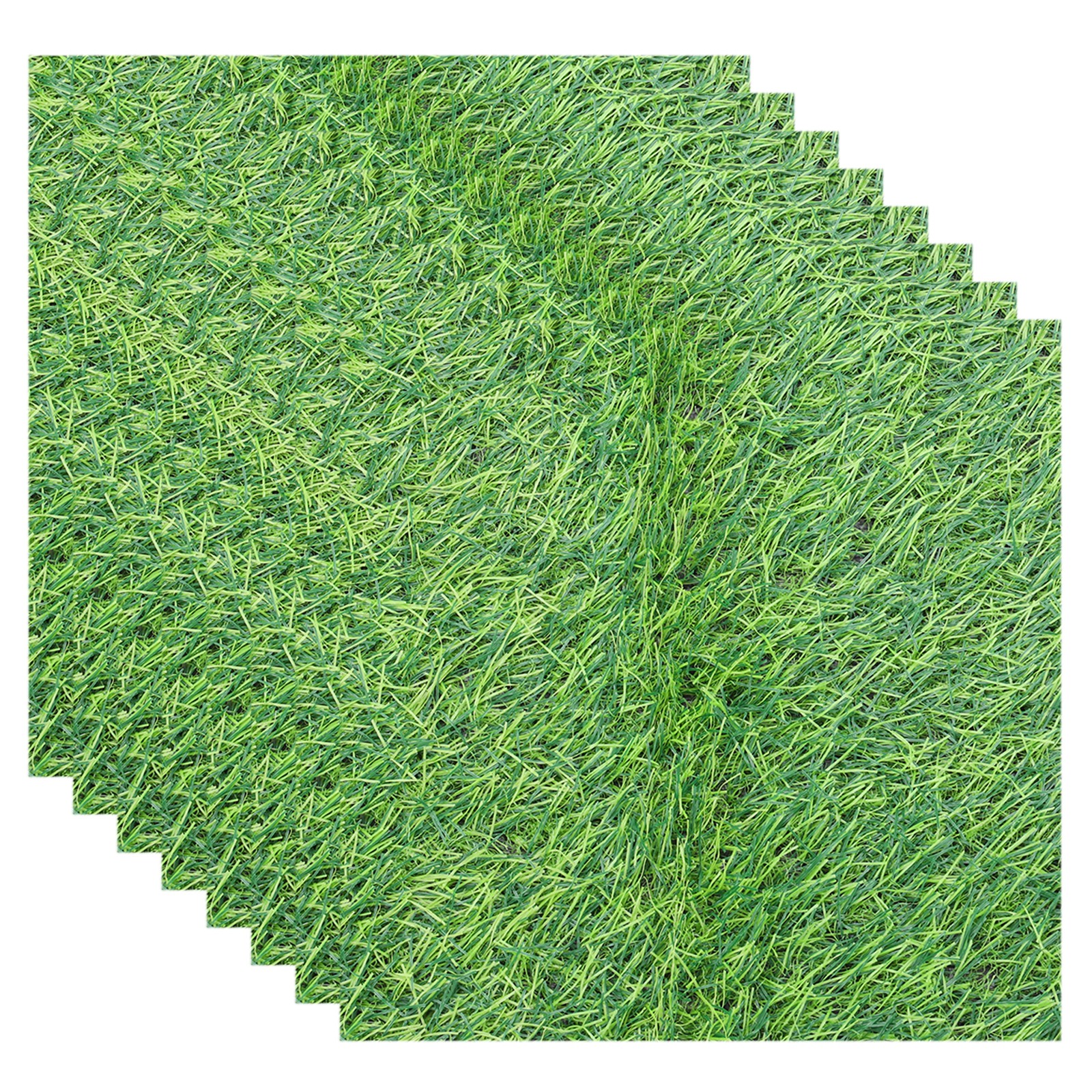 Artificial Grass Turf Mat, 12x12x0.12 Inch Fake Grass Rug Carpet, 8Pcs