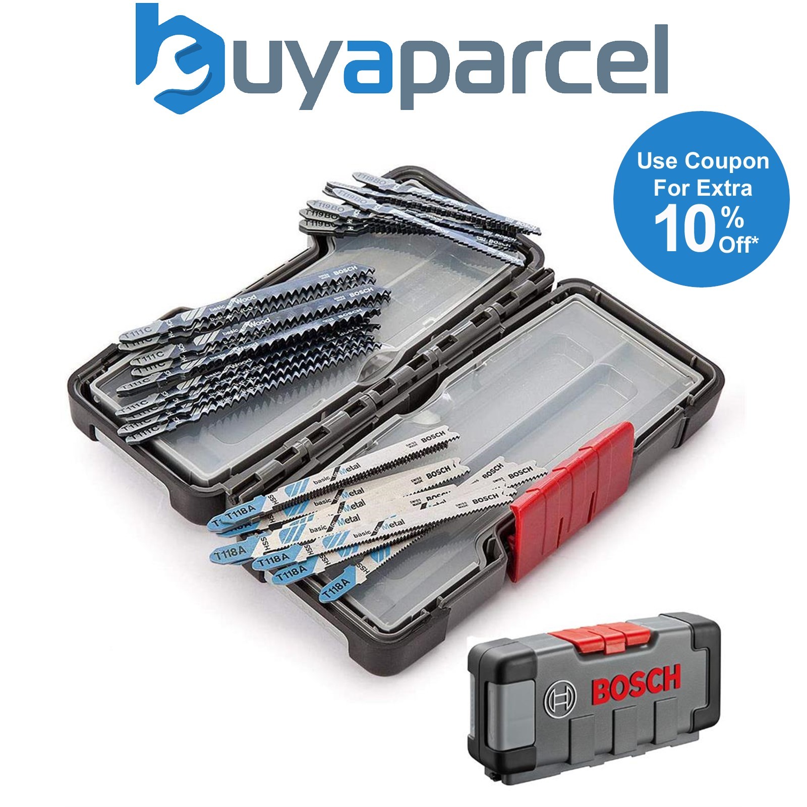 Bosch 30 Piece Jigsaw Blade Set Wood Metal T119BO T111C T118A + Robust Case