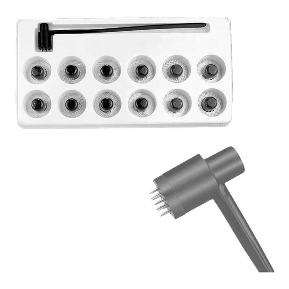 8X(1BOX (12PCS)7 Star Needle & Dermal Hammer, Seven Star3035