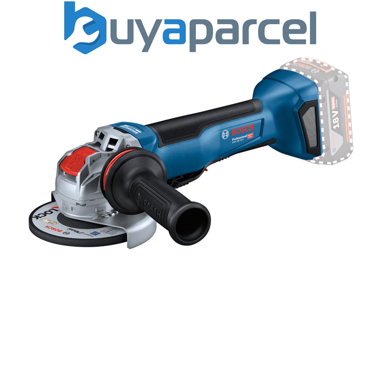 Bosch PRO 18v Cordless Angle Grinder X-LOCK GWX 18V-10 P L-Boxx 136 06019J4201
