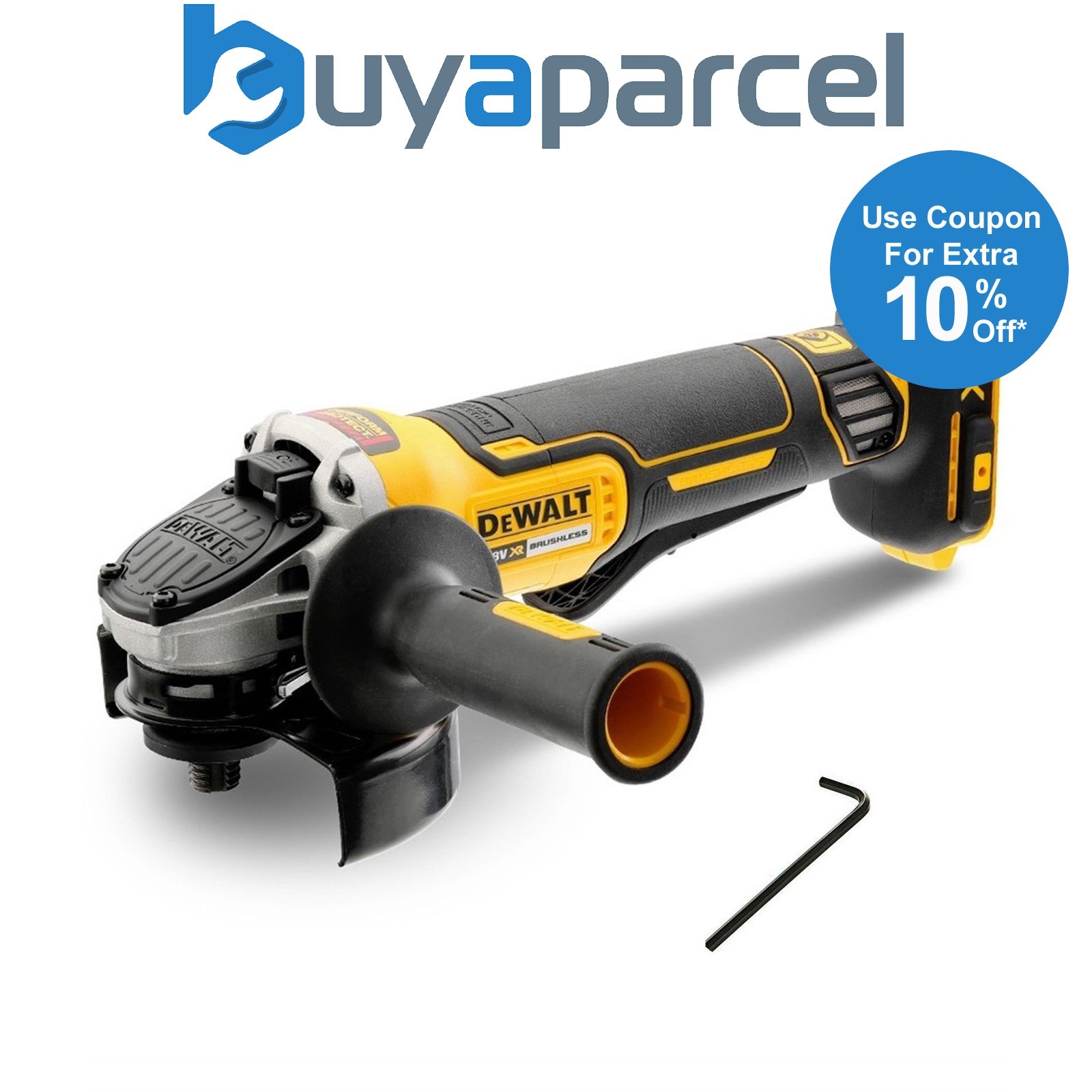 Dewalt DCG406N 18v XR Brushless Cordless 125mm Angle Grinder Paddle Switch Bare