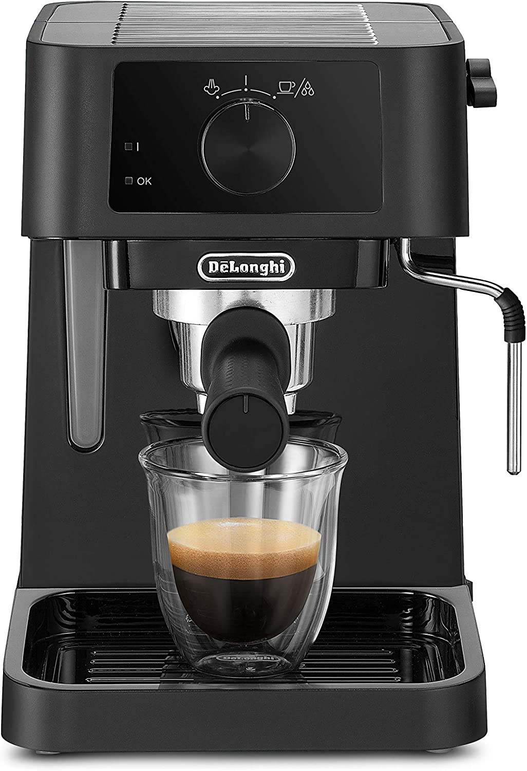 De'Longhi EC230.BK Ground & Pods Coffee Machine Maker Stilosa 1L 1100w Black