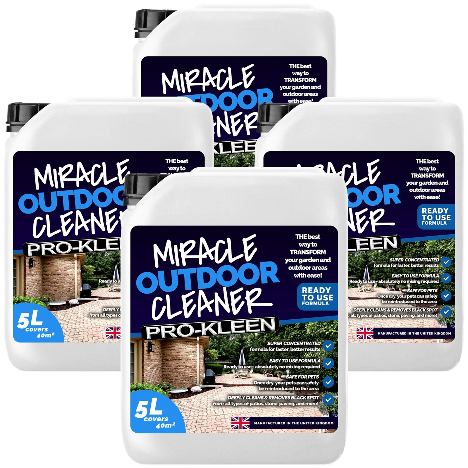ProKleen Miracle Cleaner Black Spot Remover Lichen Drives Slabs Ready To Use 20L