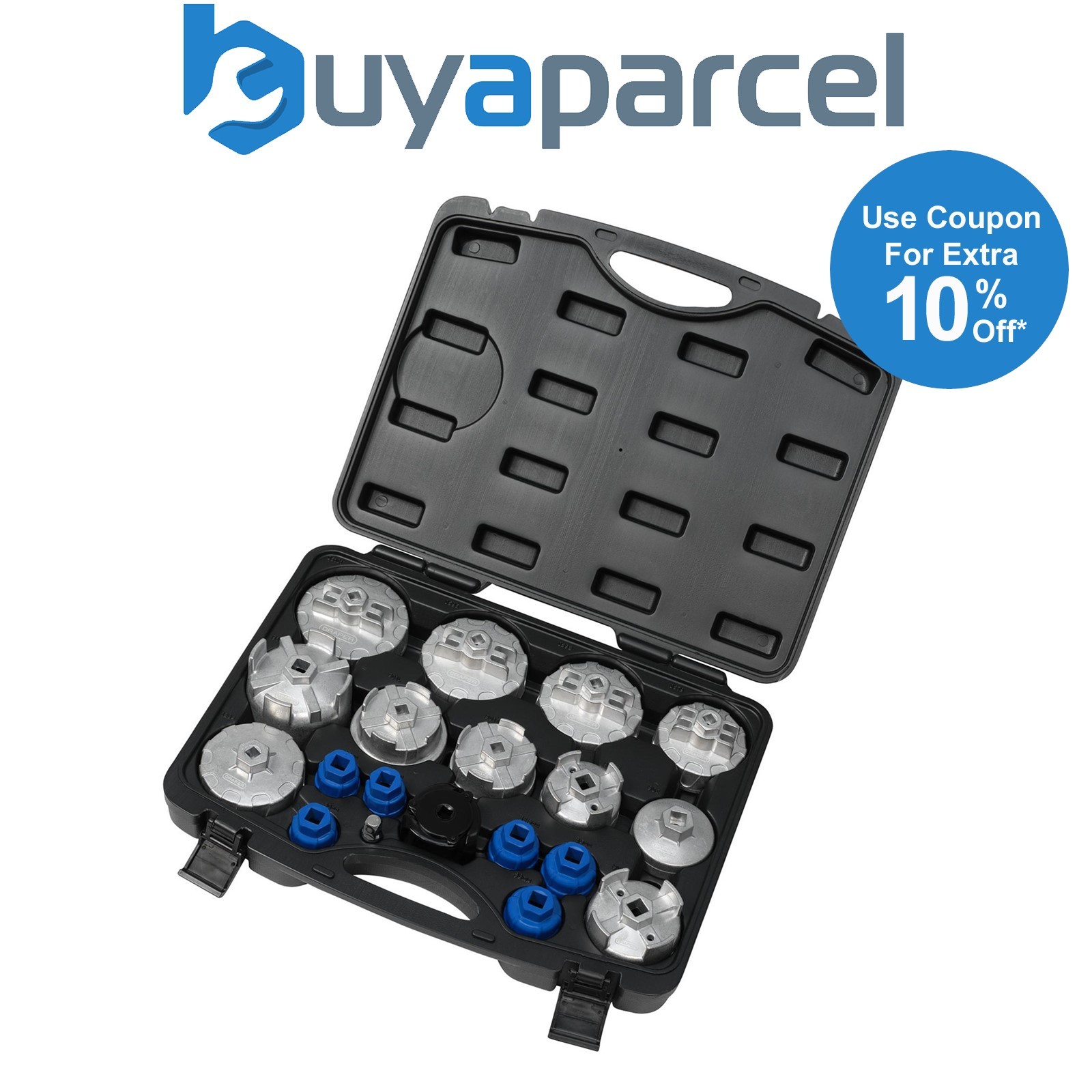 Draper 27237 Oil Filter Cap Wrench Set (19 Piece)