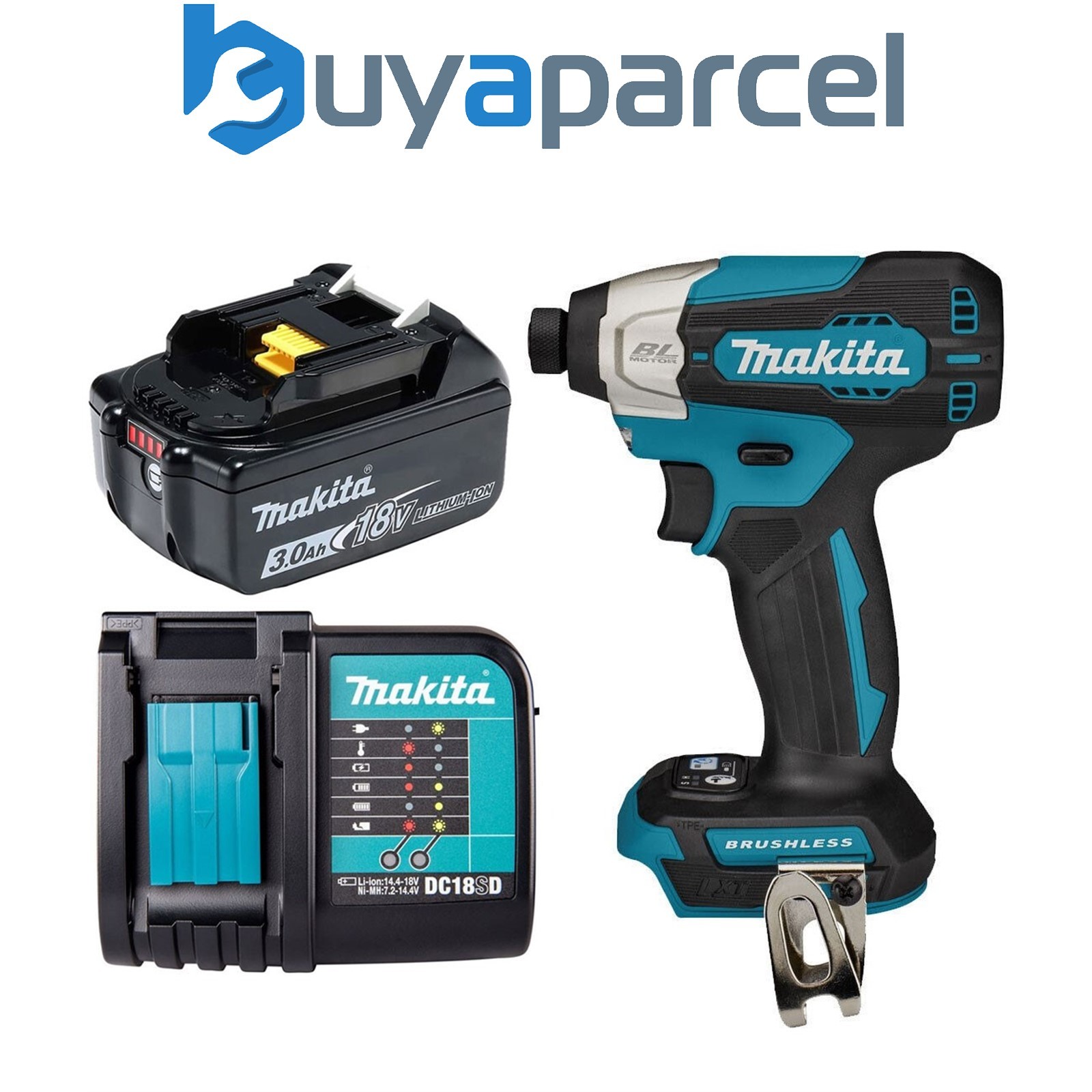 Makita DTD157Z 18V LXT Brushless Impact Driver + 1 x 3.0Ah Battery + Charger