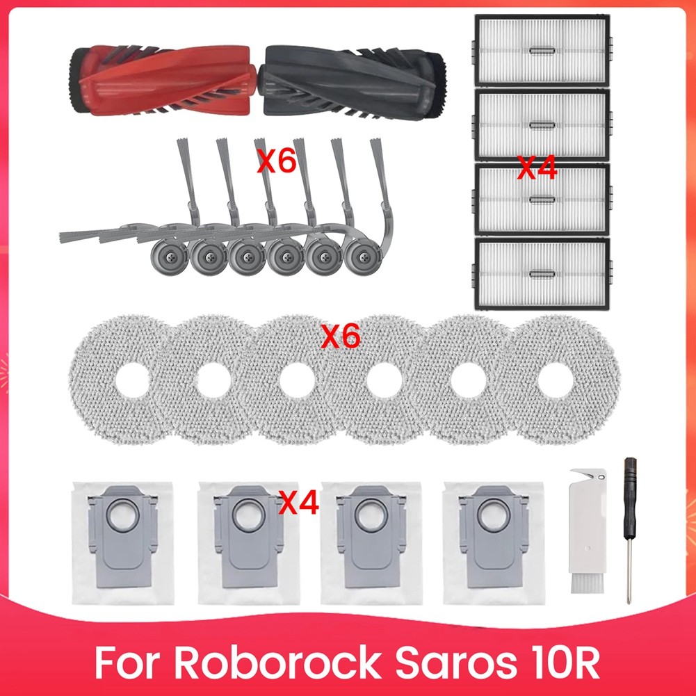Replacement Accessories Kit for Saros 10R Robot Vacuum Main Side2986